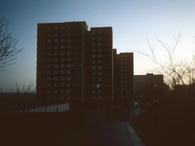 View of Rosebank Tower and Standford Hall with Kyle Court in background
