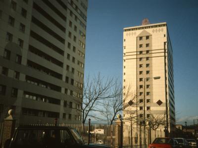 View of Calder Court with Whifflet Court in foreground