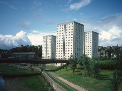 View of West Bridgend blocks