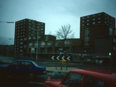 View of 12-storey blocks on Leven Street