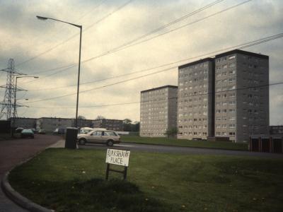 View of Birkshaw Tower and Caplaw Tower