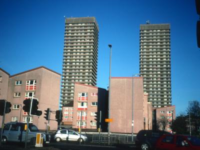 View of 51 Whitevale Street and 109 Bluvale Street from Gallowgate