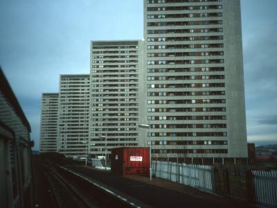 View of Kennishead Avenue blocks from Kennishead station