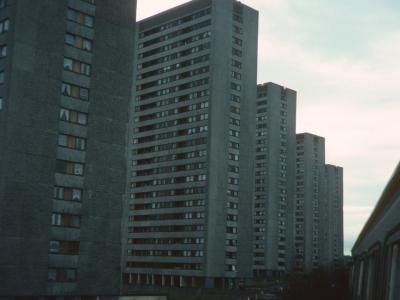 View of Kennishead Avenue blocks
