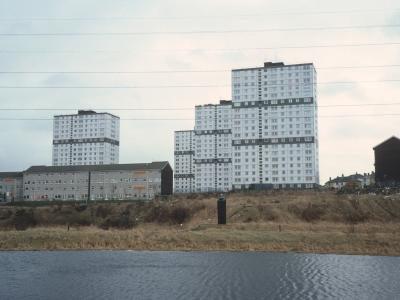 View of 19-storey blocks on Wester Common Road