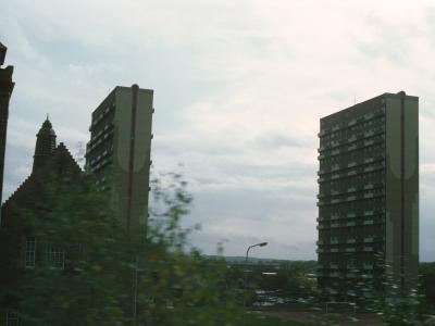 View of 23-storey blocks in Pollokshaws development