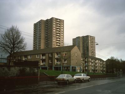 View of 20-storey blocks on Charles Street
