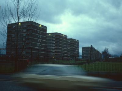 View of 8-storey blocks on Kelhead Path