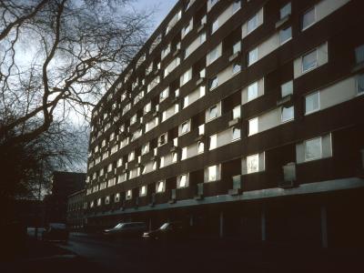View of 9-storey block on Towie Place
