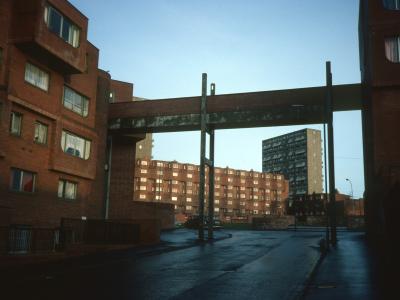 View of 8-storey and 5-storey blocks on Woodside development