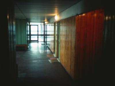View of lft lobby in 18-storey block in Hutchesontown Area 'B'