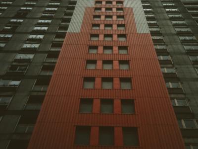 View of block on Red Road development