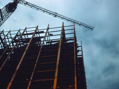 View of Red Road block under construction