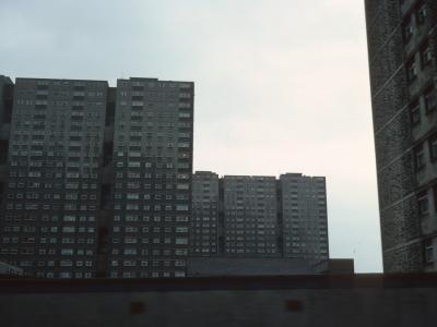 View of 20-storey blocks in Sighthill