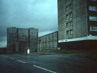 View of 20-storey blocks in Sighthill