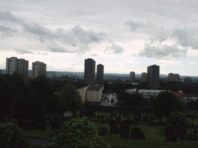 View of 20-storey blocks in Sighthill
