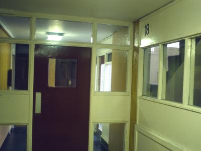 Hallway in 20-storey block in Sighthill