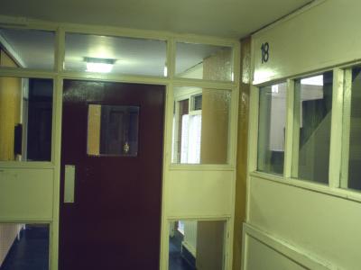 Hallway in 20-storey block in Sighthill