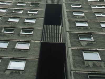 View of 20-storey block in Sighthill
