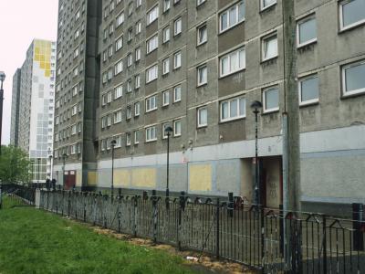 View of 20-storey blocks in Sighthill