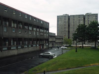 View of 20-storey block in Sighthill