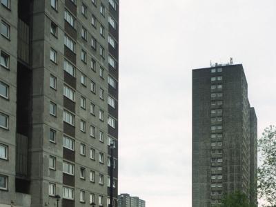 View of 20-storey blocks in Sighthill