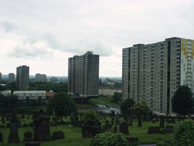 View of 20-storey blocks in Sighthill