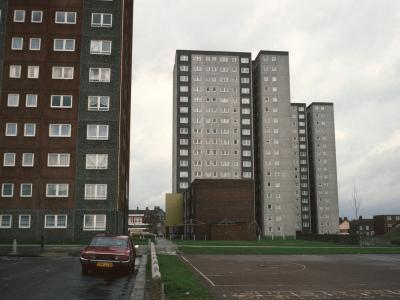 View of blocks on Gascoigne Estate