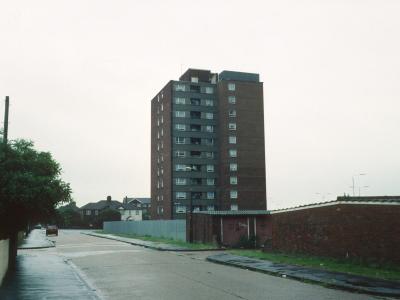View of 11-storey block on Rainham Road