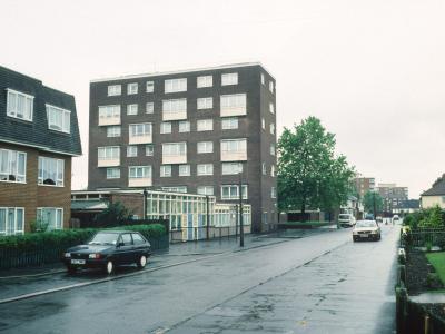 View of Eastbury Court from Blake Avenue