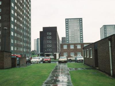 View of blocks on Gascoigne Estate