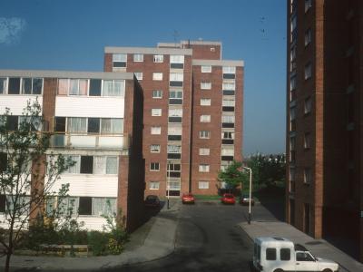 View of Archer House with Target House in foreground