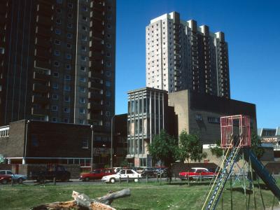View of Edmonton Green Shopping Centre blocks