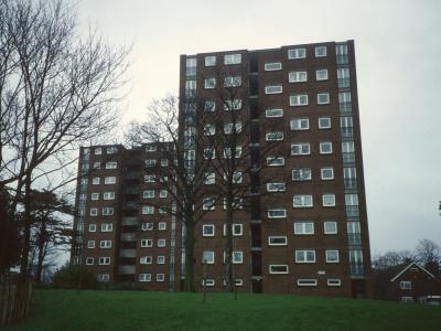 View of 1-36 and 37-73 Swerby Close from West