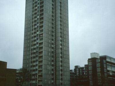 View of Nightingale Heights (25-storey block) with 6-storey block to right