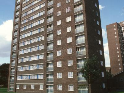 View of 15-storey block