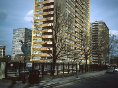 View of Grayson House and Galway House from Radnor Street with Gambier House in background