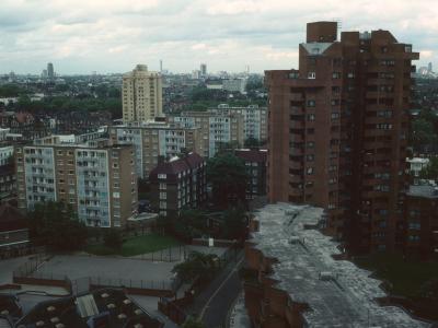 View of World's End Estate with Moravian Tower in background