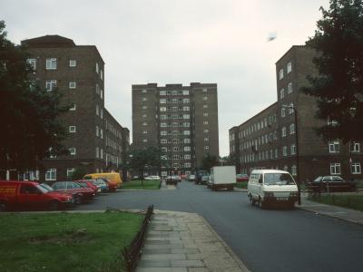 View looking South at Stage I of development with Longley Court in background