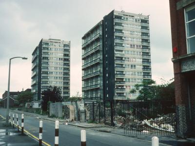 View of Coverley Point in foregrdoun and Haymans Point in background, looking South down Tyers Street