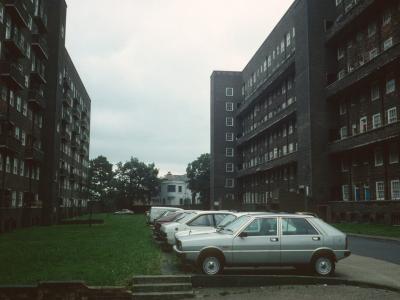 View between the two 8-storey blocks