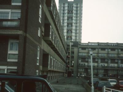 View of Rundell Tower with Dovet Court in foreground