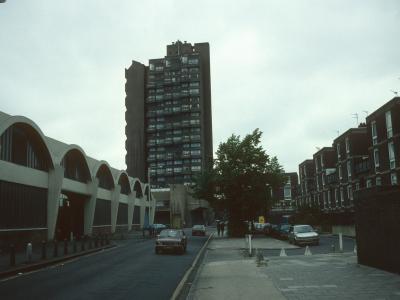 View of Edrich House looking West down Lansdowne Way