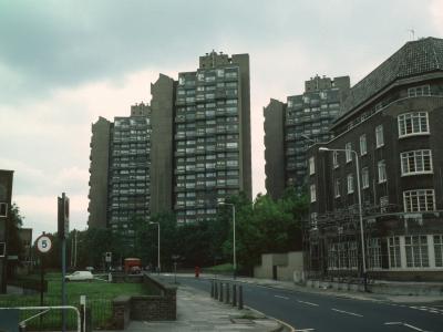 View of Hurley Road blocks