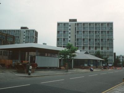 View of Waylett House and Duffell House from Kennington Lane