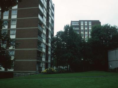 View of two 10-storey blocks