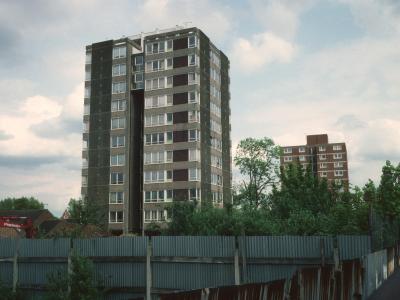 View of 50-89 Bridge Place with Windmill Bridge House in background