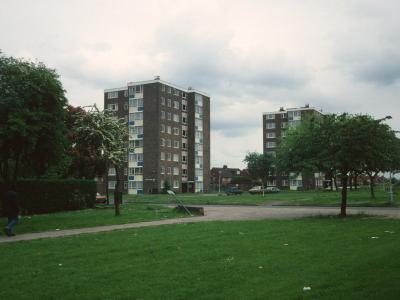 View of both blocks in Stroud Green Gardens
