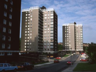 View of 16-storey blocks on Larner Road Estate