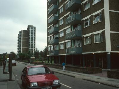 View of both 9-storey blocks from Milton Court Road